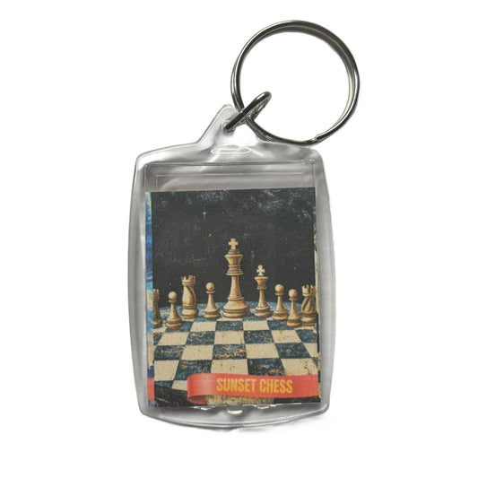 Simple Black - Chess  Photo Keychain