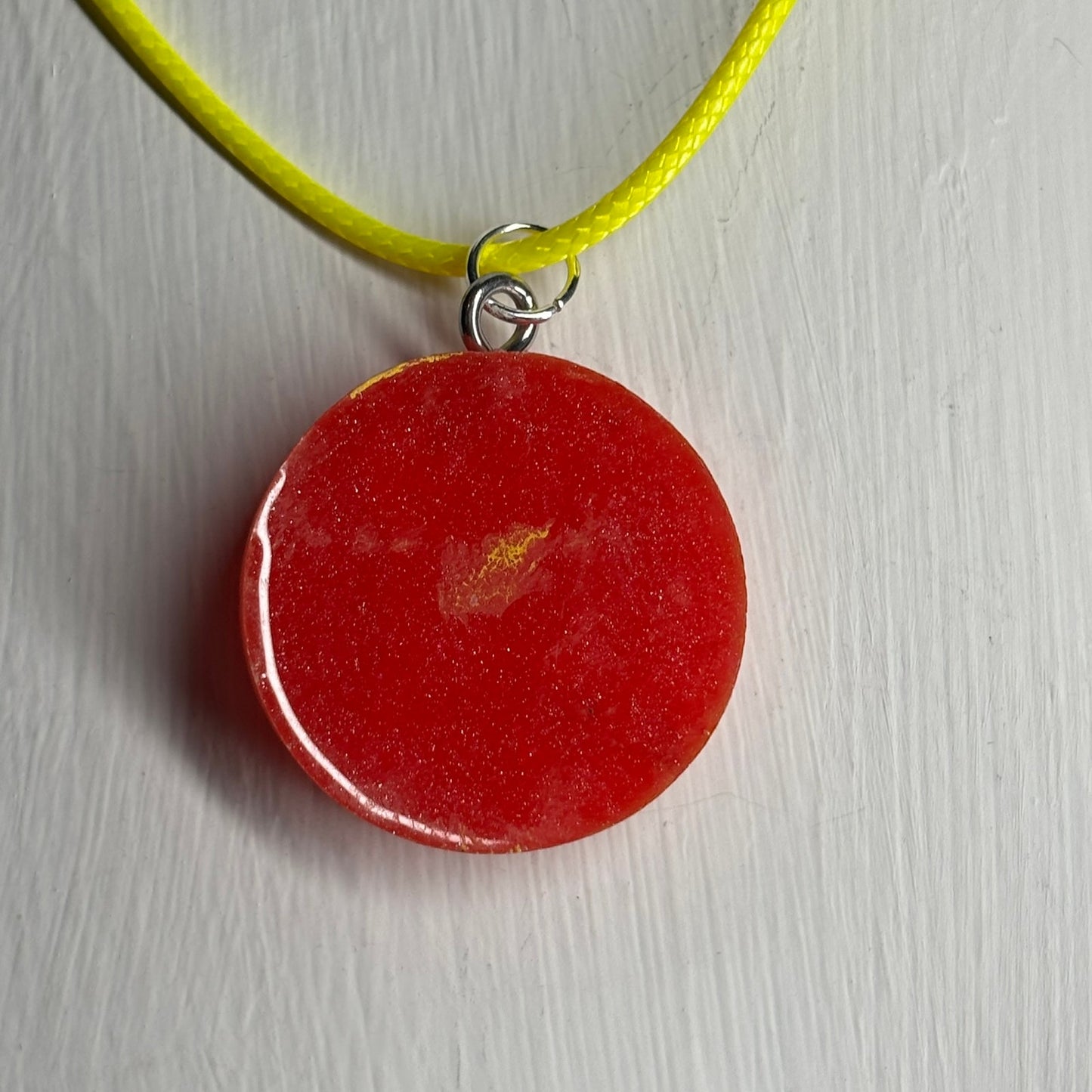 Banana Red Rook - Handmade Resin Chess Necklace