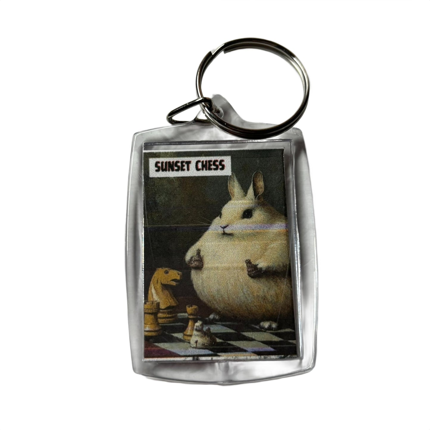Plump Hamster - Chess  Photo Keychain