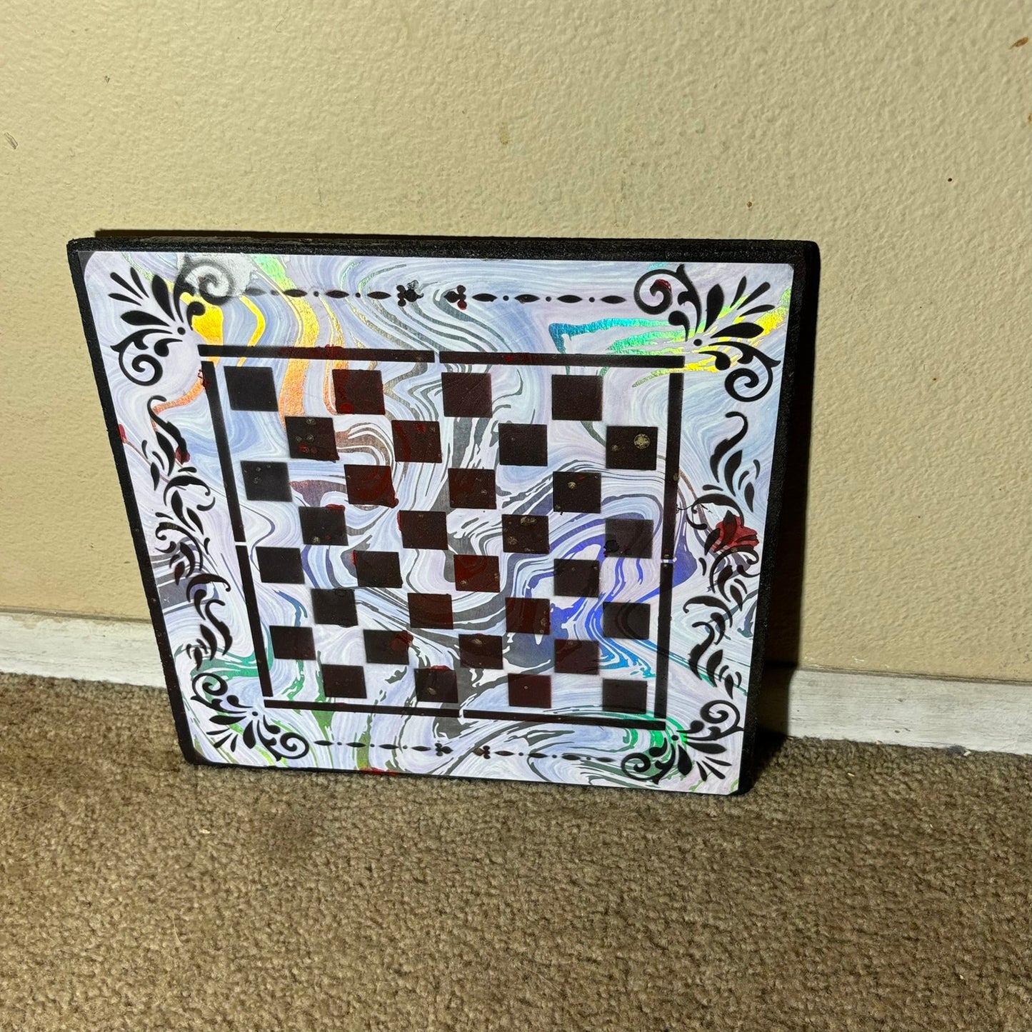 Glimmering Chrome - Scrapbook Chess Board