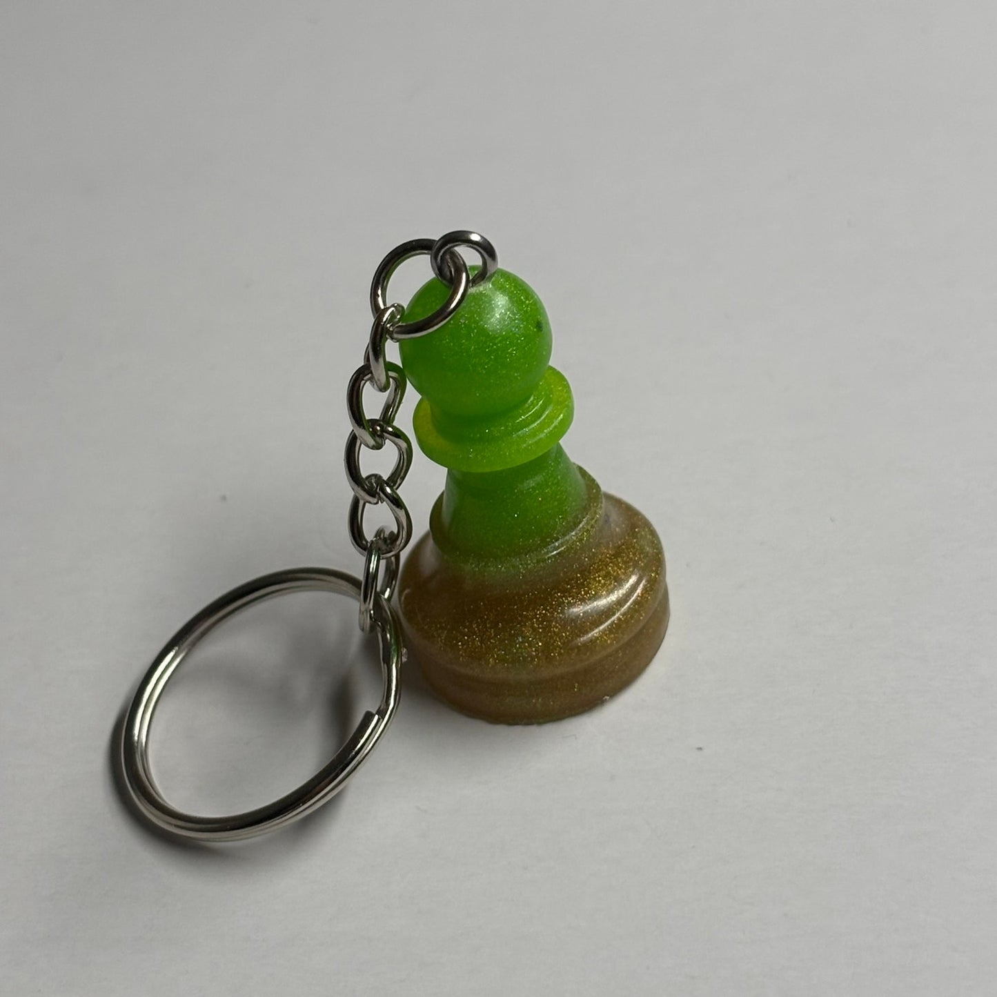 Green/Brown Pawn - Handmade Resin Keychain