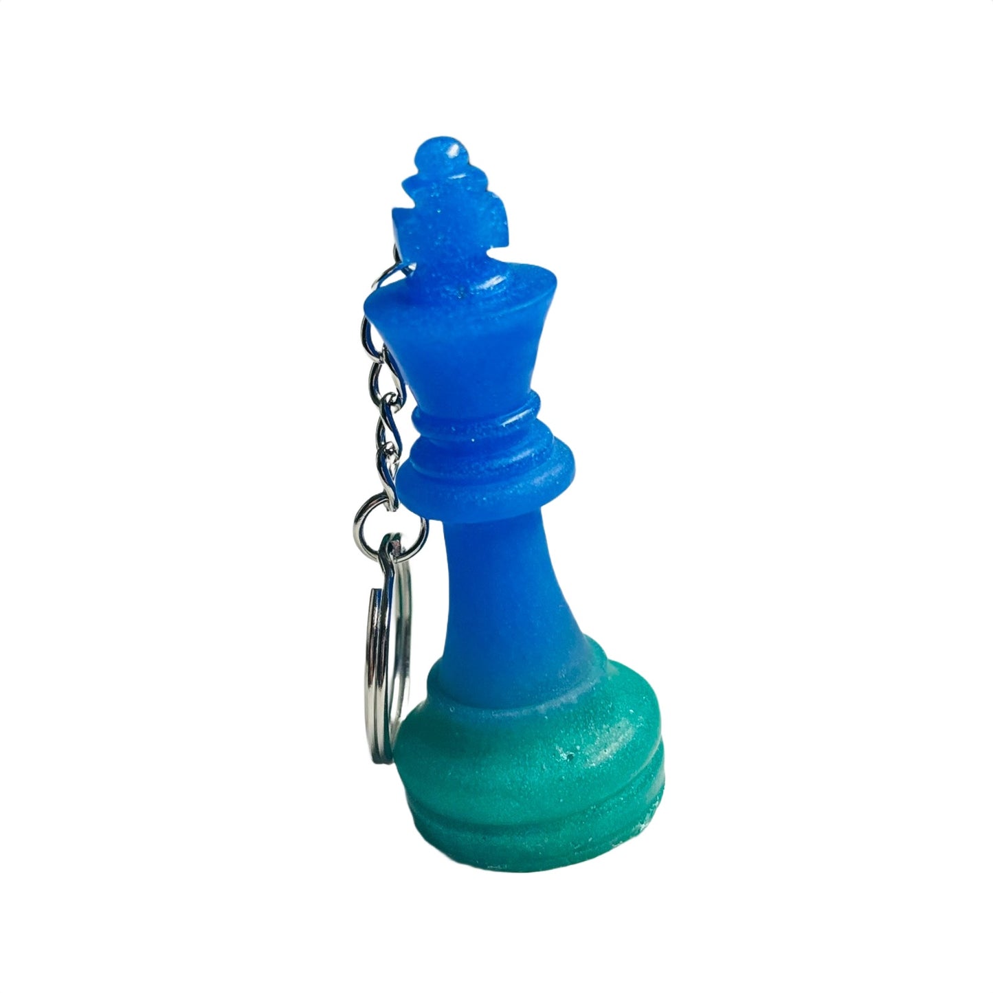 Blue/Green King - Handmade Resin Keychain