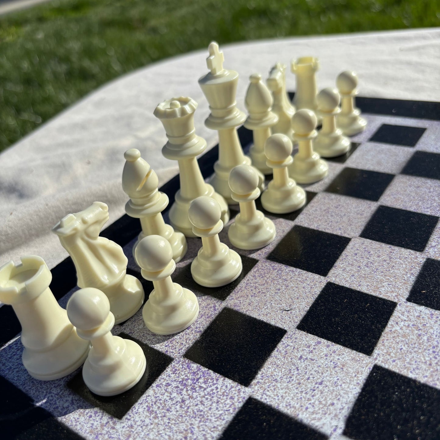 Purple Mist - Painted Chess Set