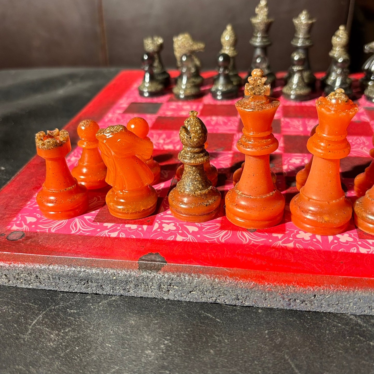 Utopia Vintage Red- Scrapbook Chess Set