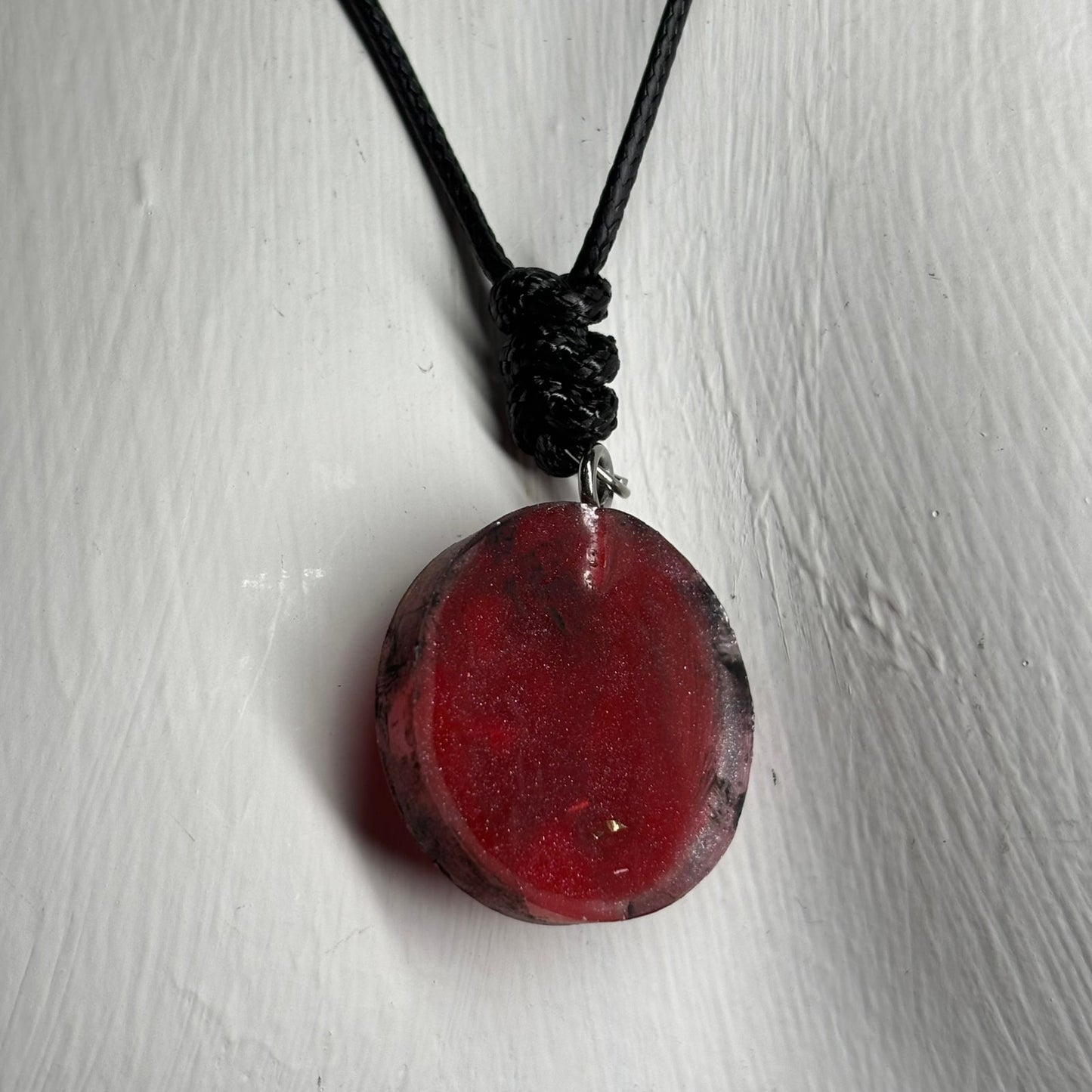 Violet Red Rook - Handmade Resin Chess Necklace