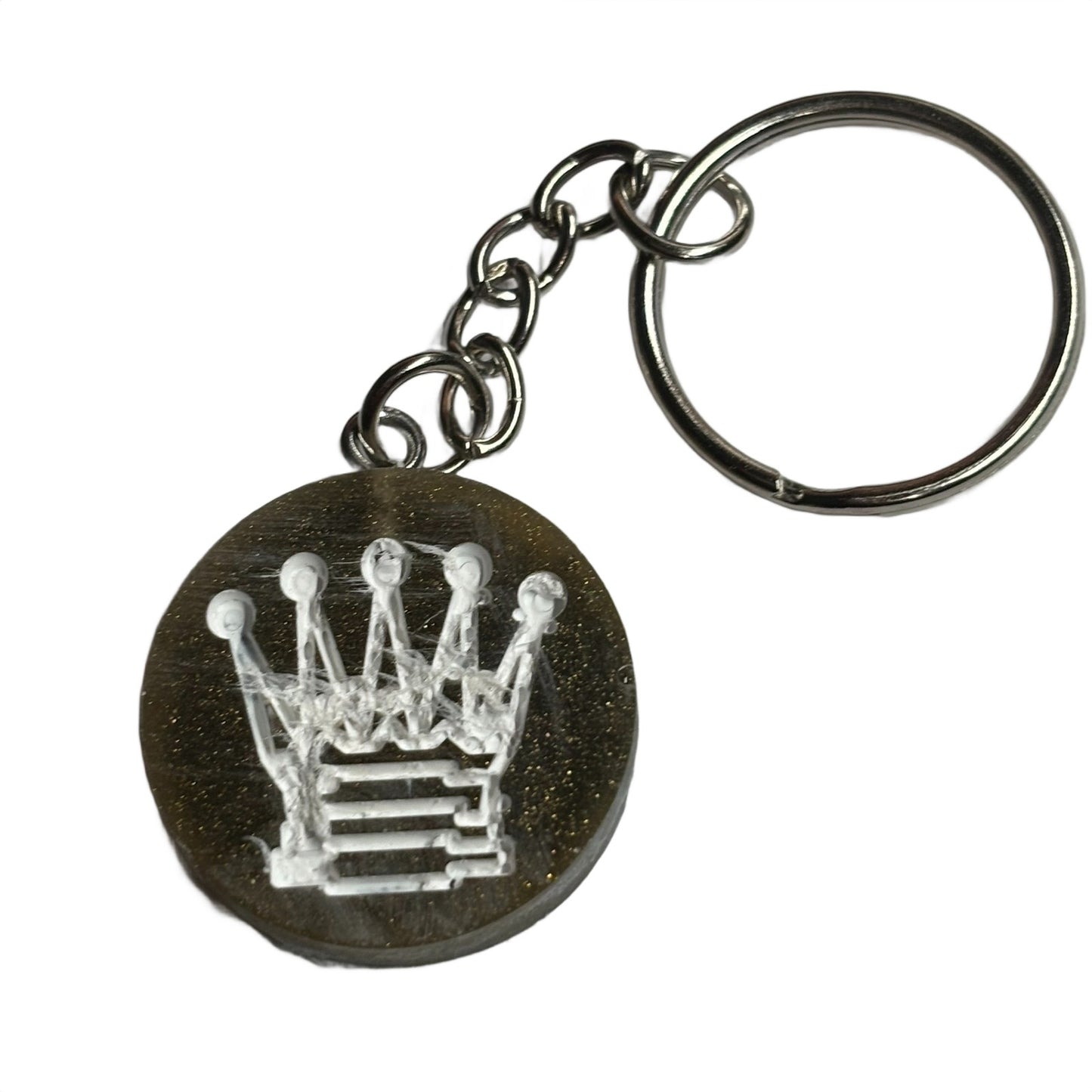 Dirty Green Queen - Handmade Resin Keychain - Flat Edition