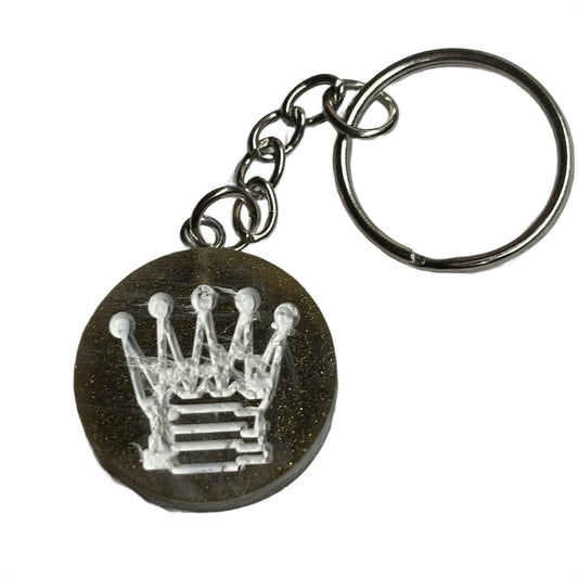 Dirty Green Queen - Handmade Resin Keychain - Flat Edition
