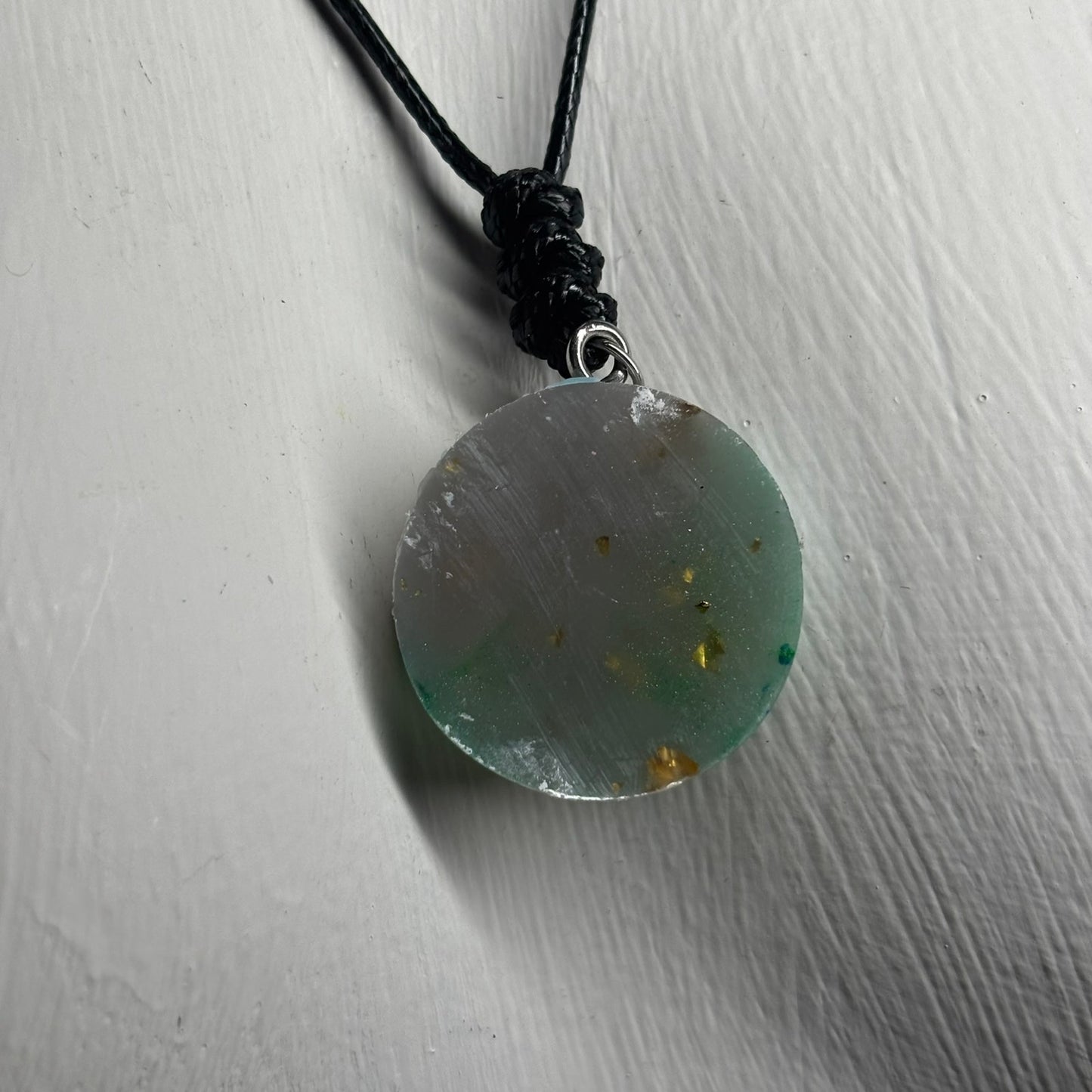 Crystal Green Knight - Handmade Resin Chess Necklace