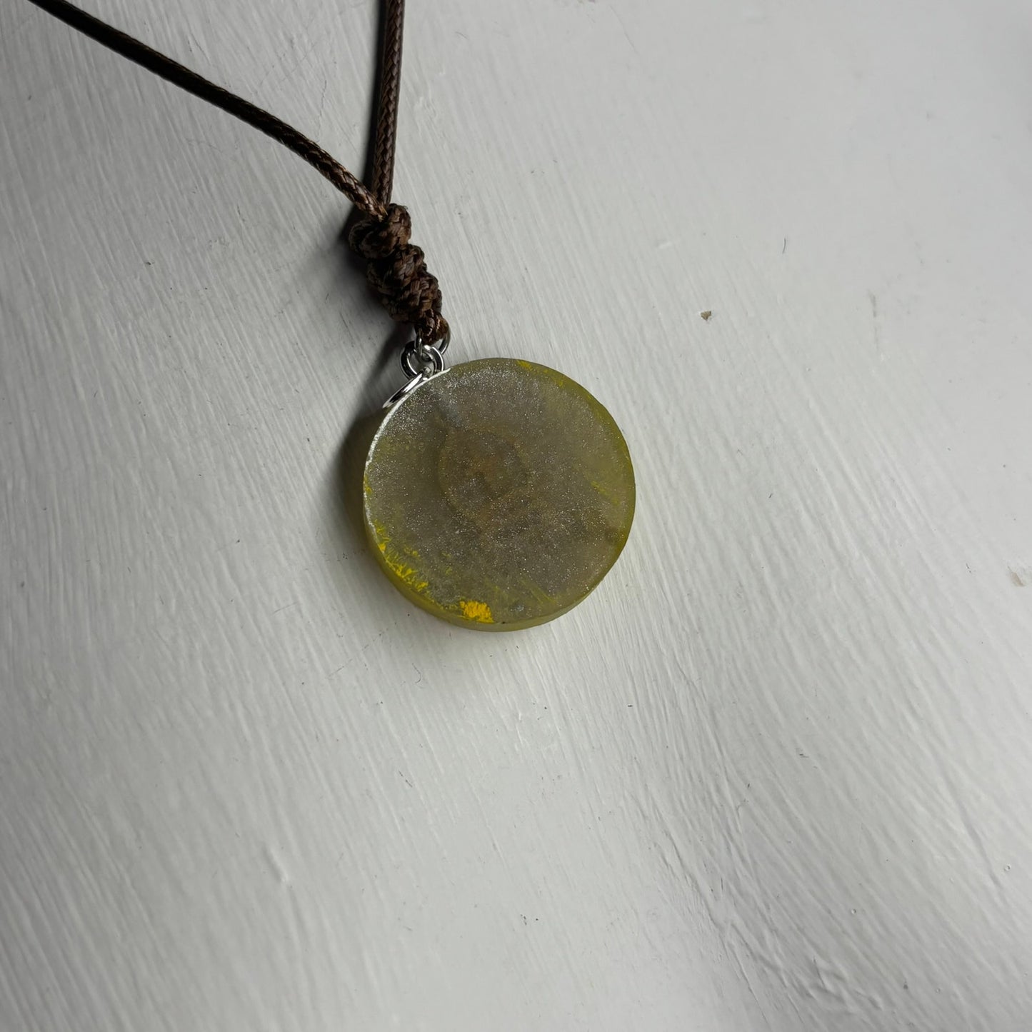 Cream Brown Bishop - Handmade Resin Chess Necklace