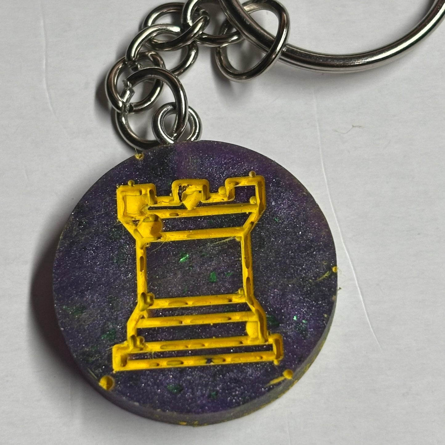 The Laker Rook - Handmade Resin Keychain - Flat Edition