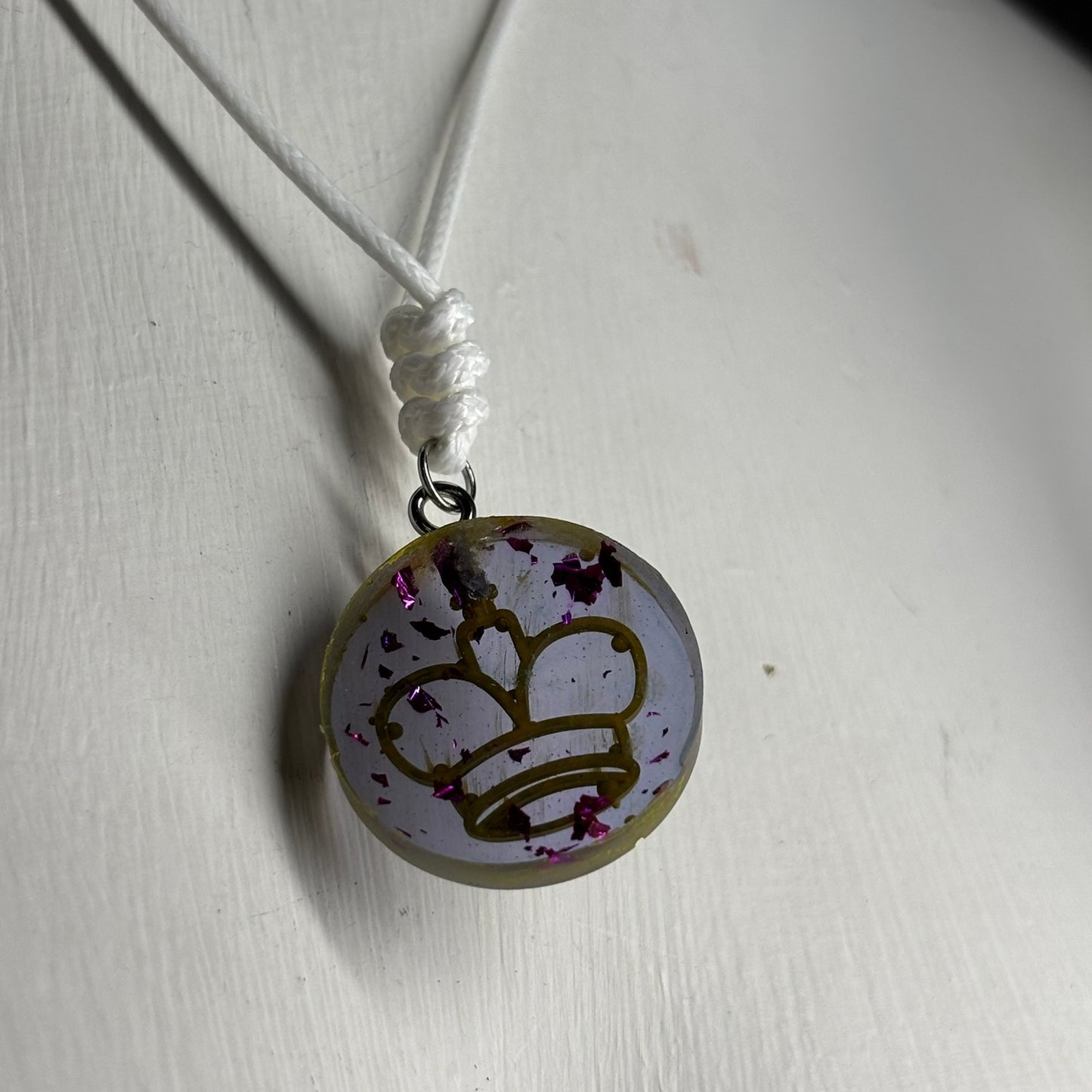 Moonlight King - Handmade Resin Chess Necklace