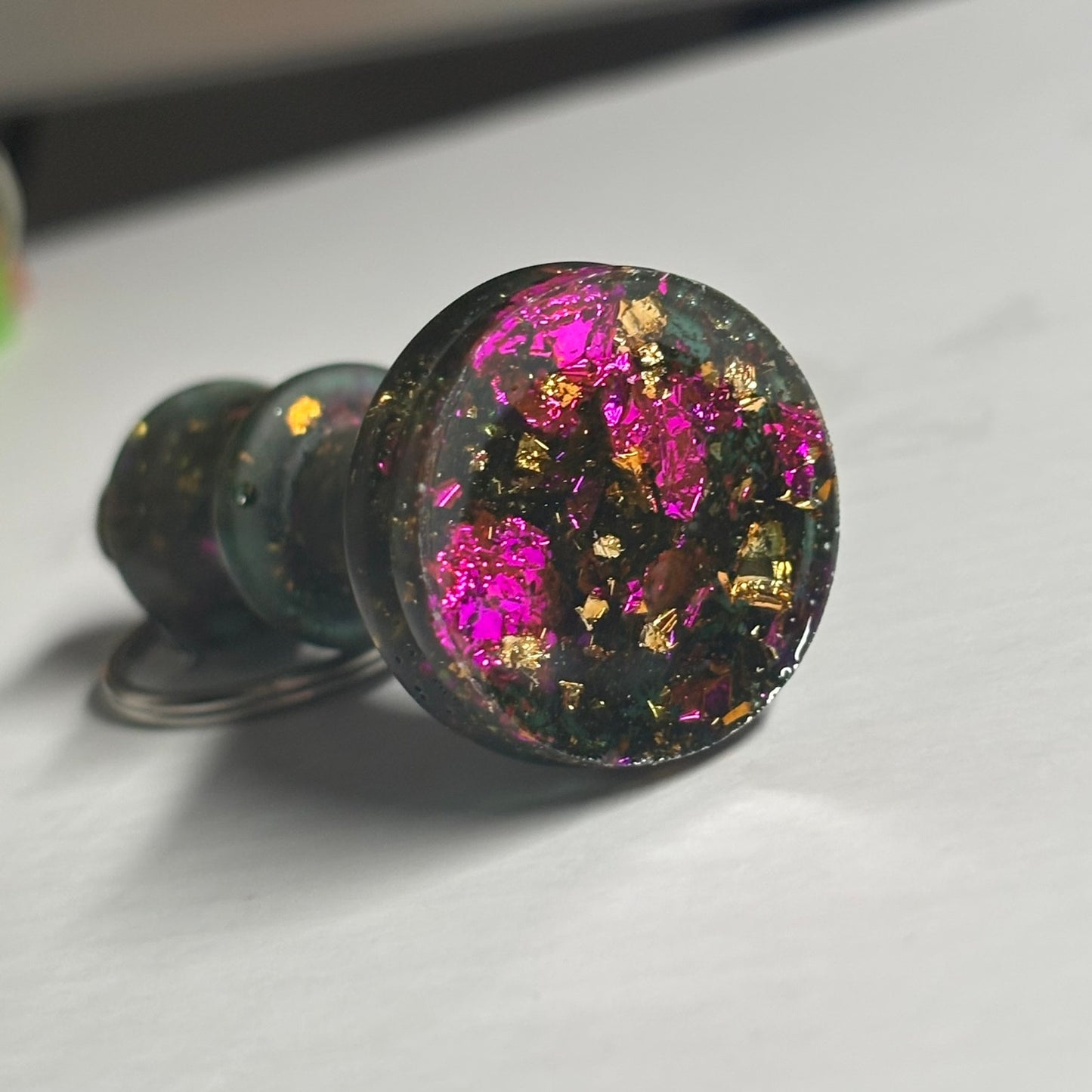 Royal Green King - Handmade Resin Keychain