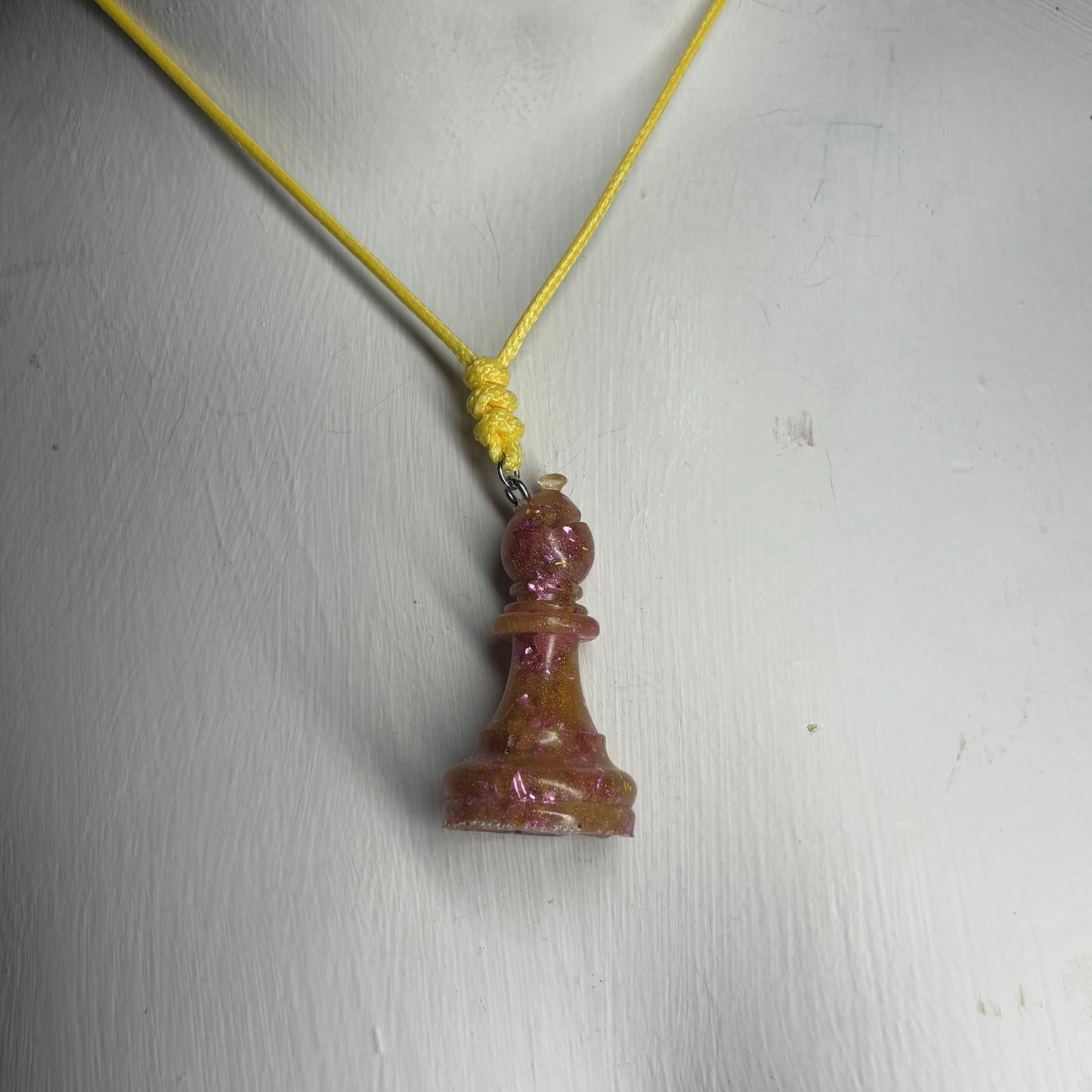Royal Bishop - Handmade Resin Chess Necklace