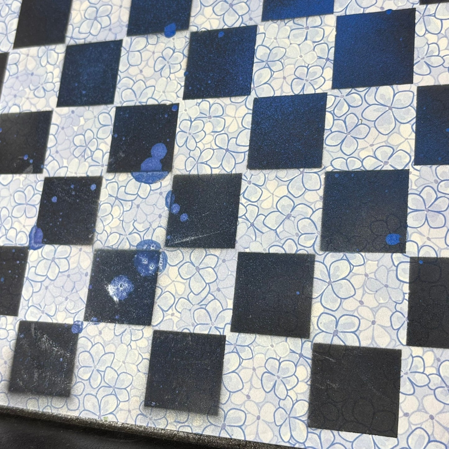 Simple Blue - Scrapbook Chess Board
