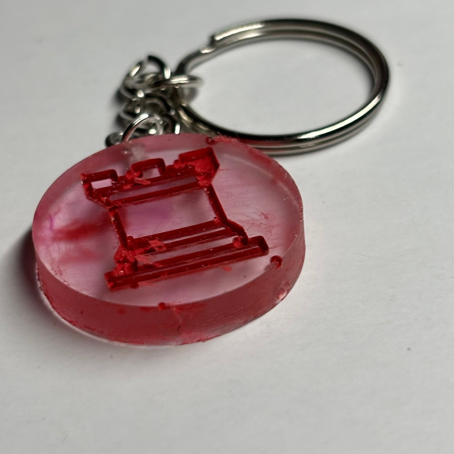 Misty Red Rook - Handmade Resin Keychain