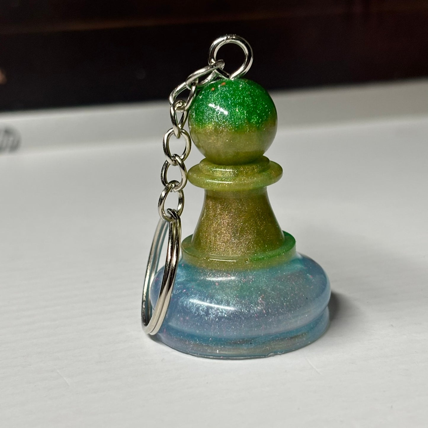 Colored Mixed Pawn - Handmade Resin Keychain - Large Edition