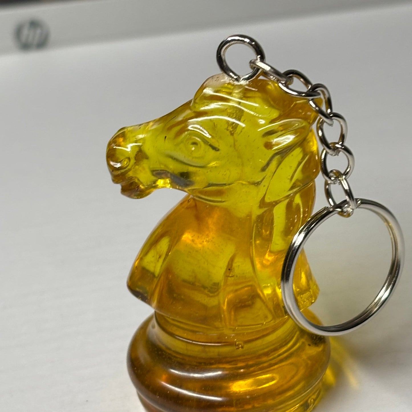 Yellow Supreme Knight - Handmade Resin Keychain - Large Edition