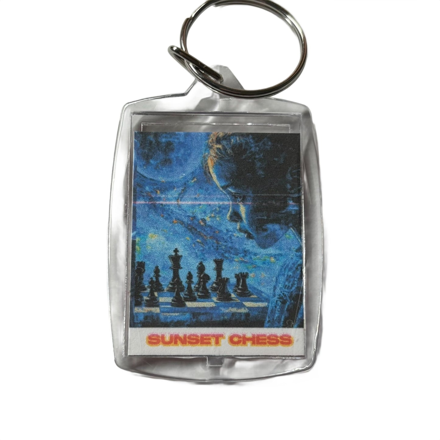 Blue Stars - Chess  Photo Keychain