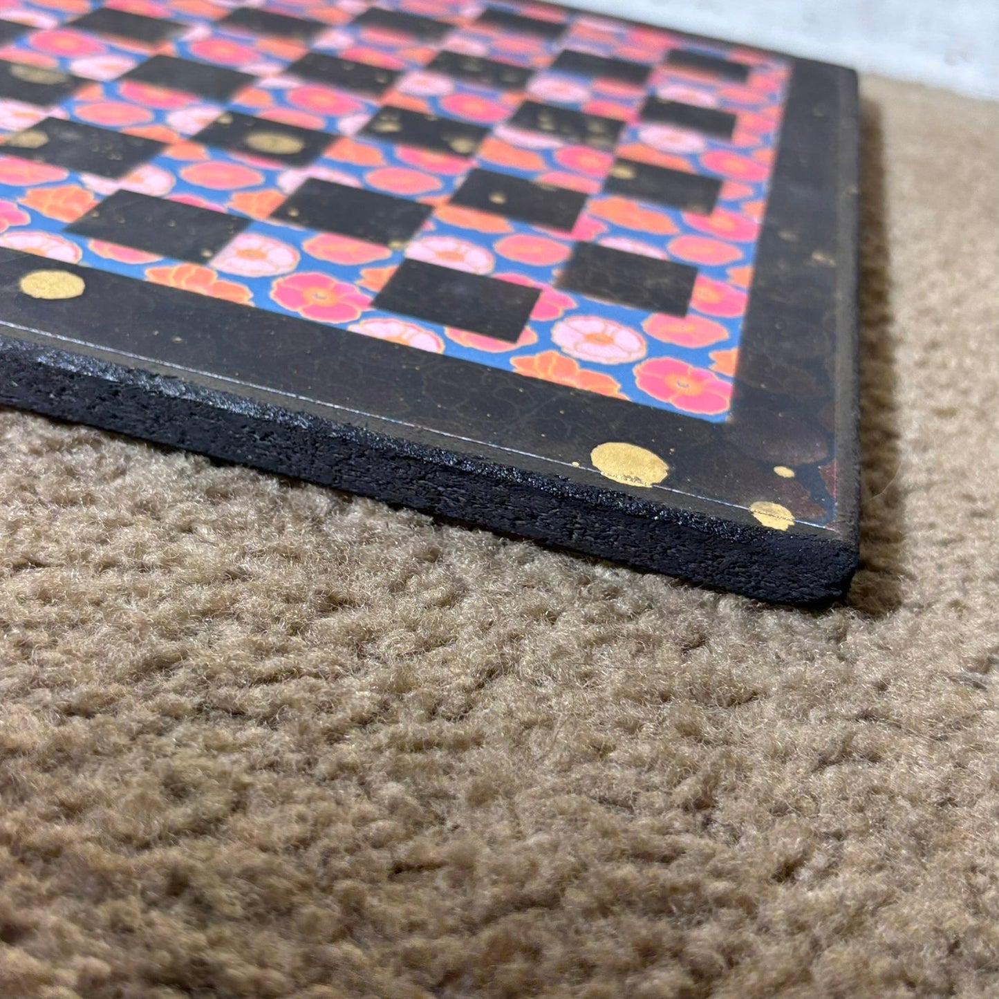 Flower Pattern- Scrapbook Chess Board