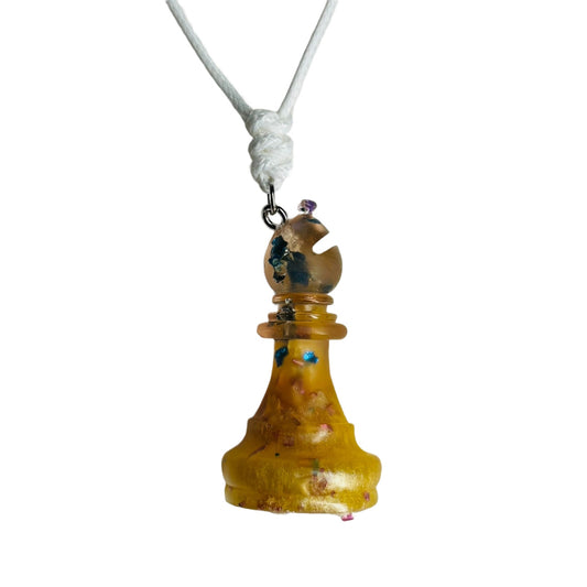 Supreme Colored Bishop - Handmade Resin Chess Necklace