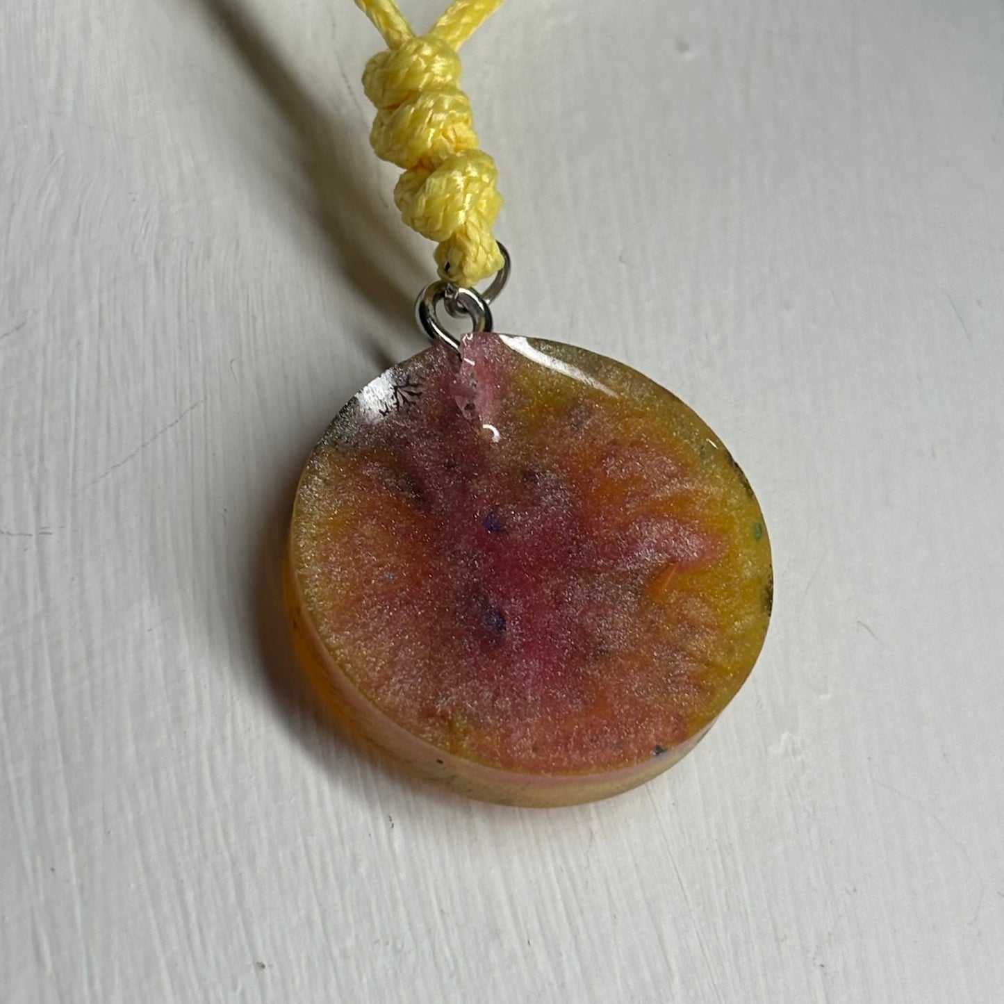 Classic Yellow Pawn - Handmade Resin Chess Necklace