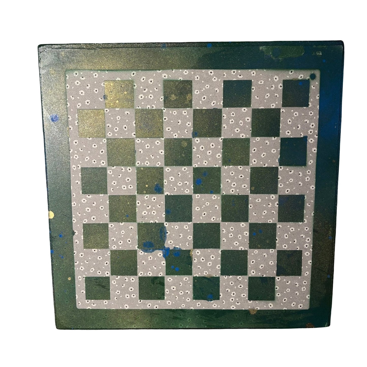 Green & Purple - Scrapbook Chess Board
