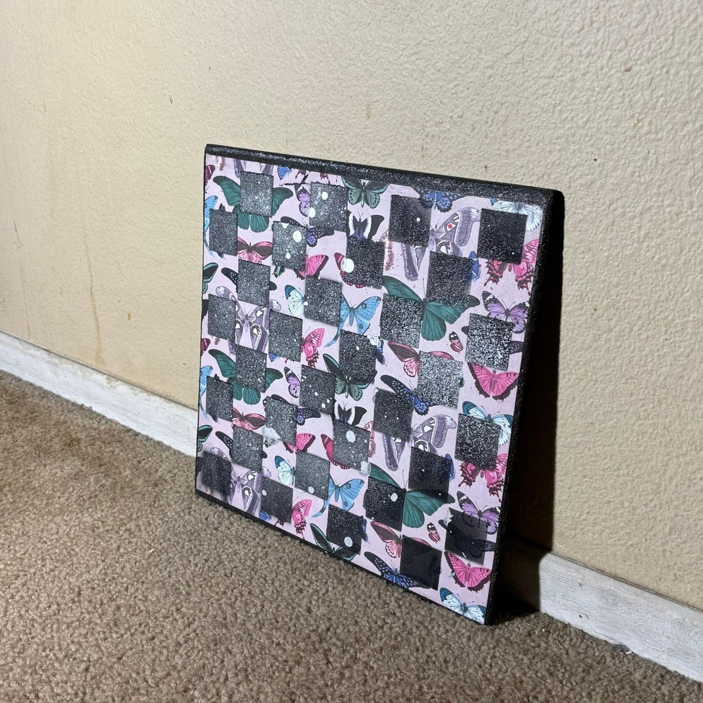 Vintage Butterflies - Scrapbook Chess Board
