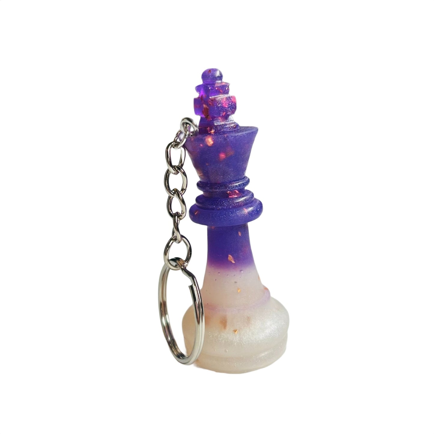 Crystal Purple King - Handmade Resin Keychain