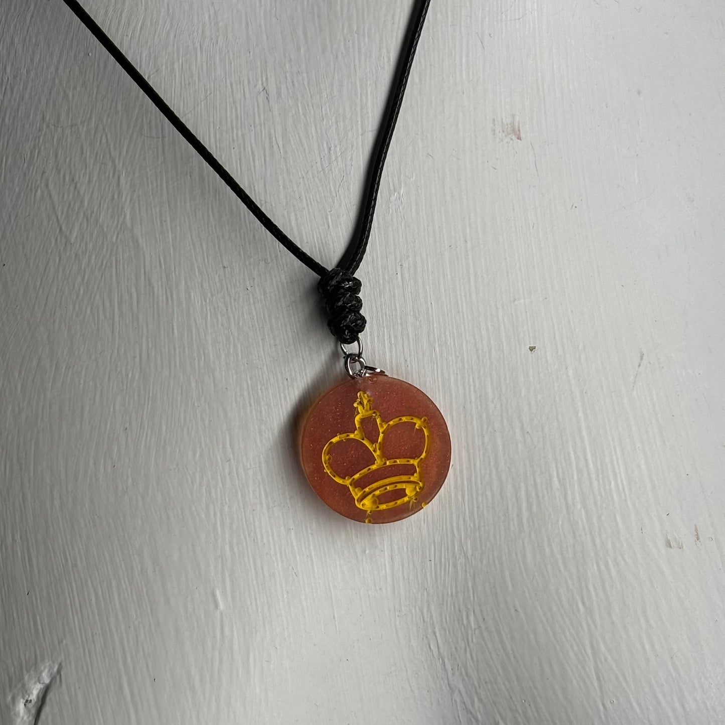 Vibrant King - Handmade Resin Chess Necklace