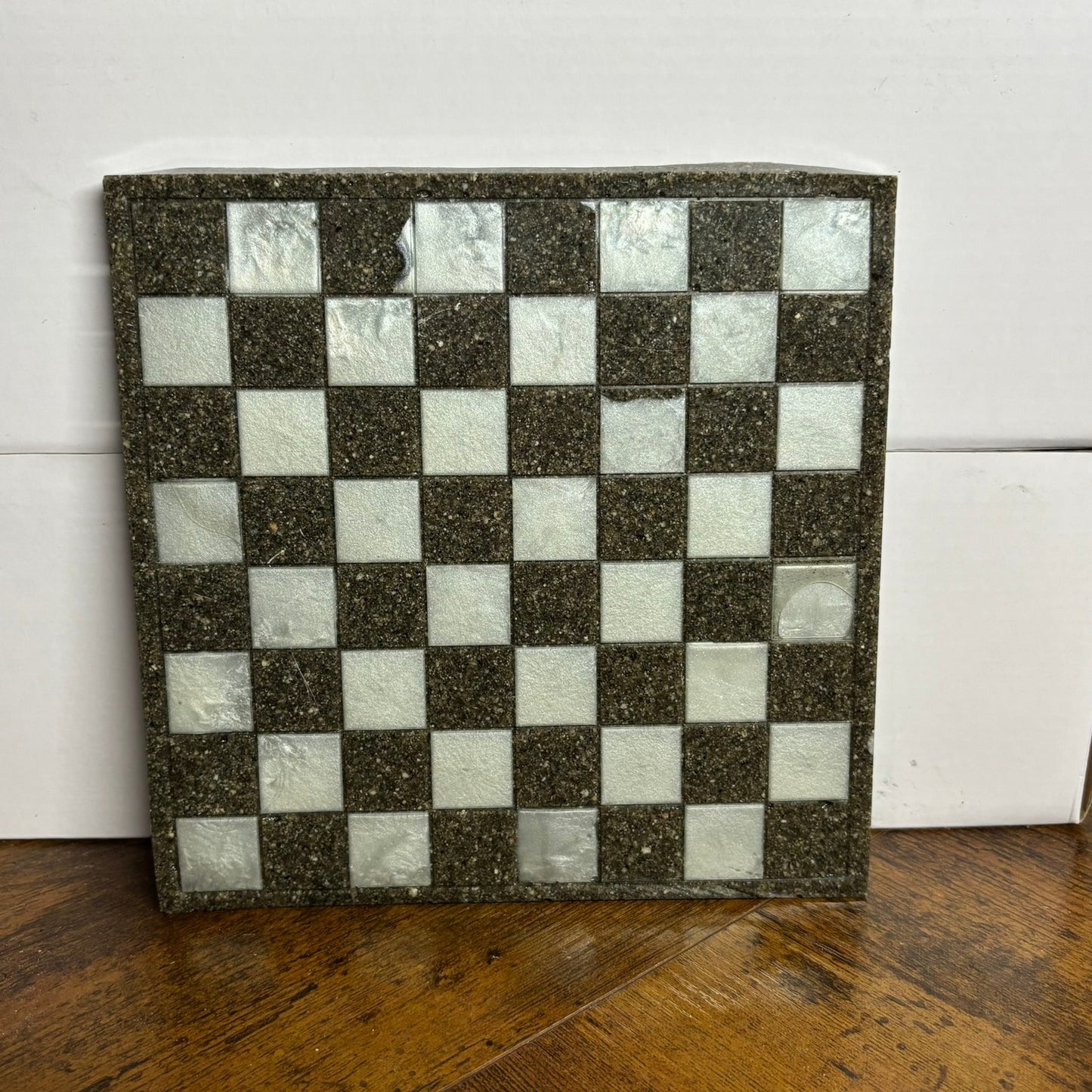 Black Rock & White - Resin Chess Board