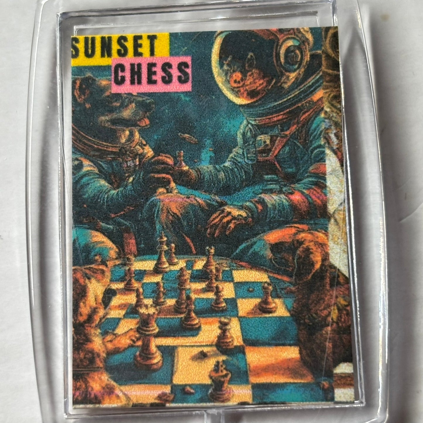 Space Buds - Chess  Photo Keychain