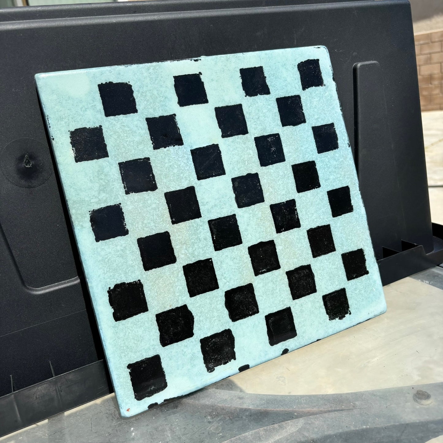 Mint Blue - Resin Coated Chess Board