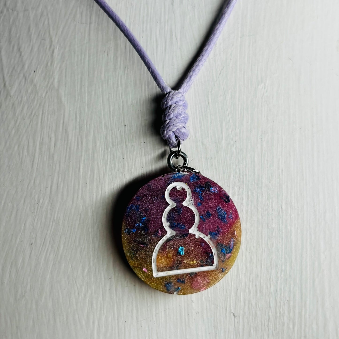 Fancy Pawn - Handmade Resin Chess Necklace