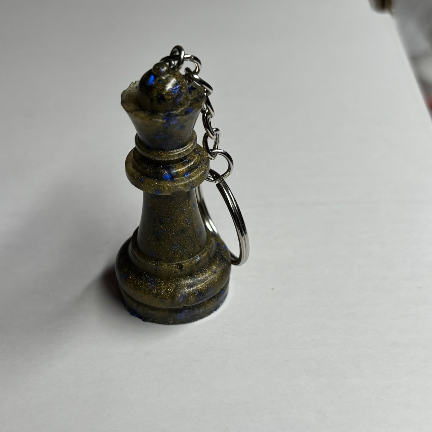 Army Green & Blue Queen - Handmade Resin Keychain