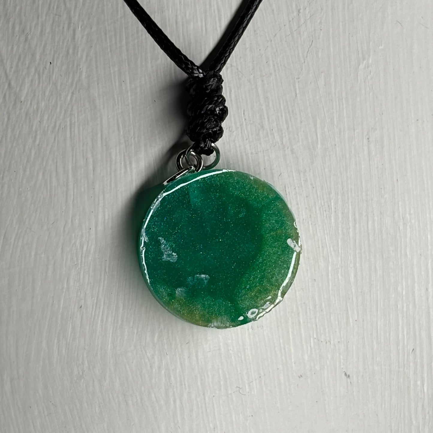 Mint Green Queen - Handmade Resin Chess Necklace