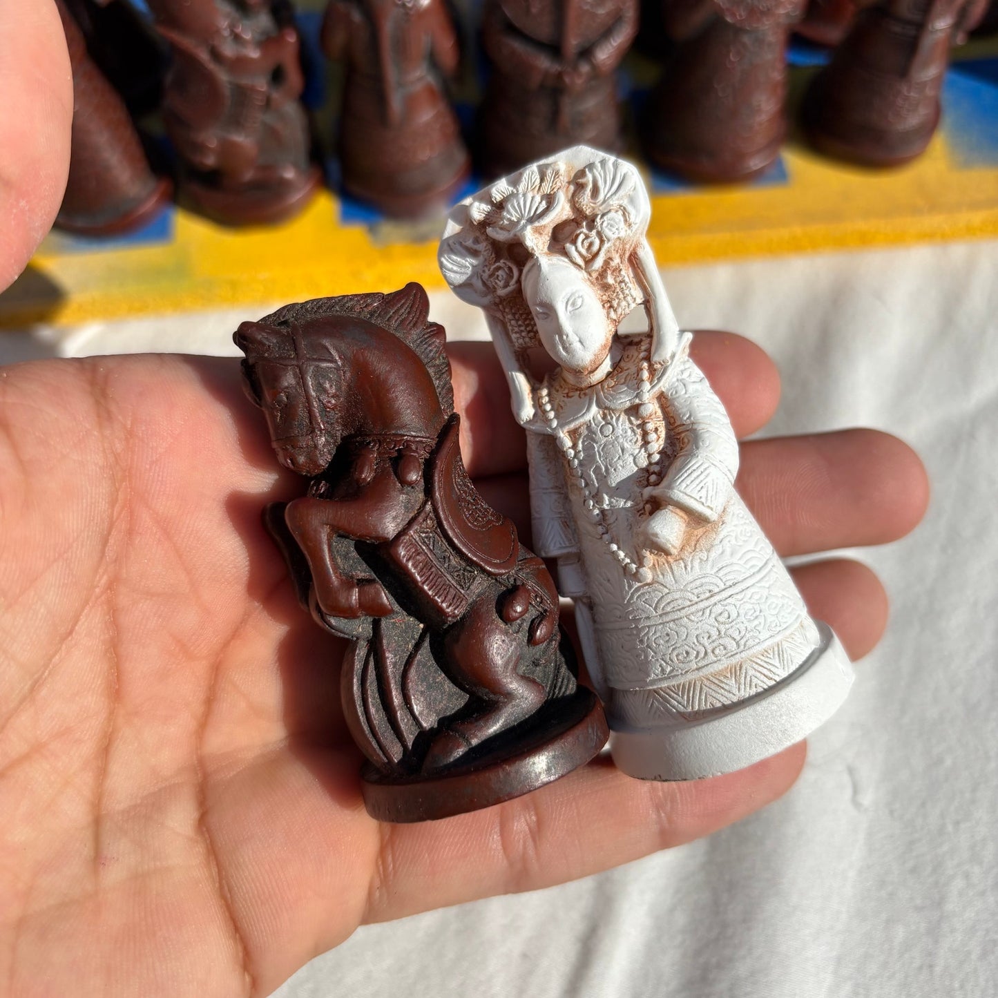 Yellow Blue Mist - Chinese Edition Chess Set