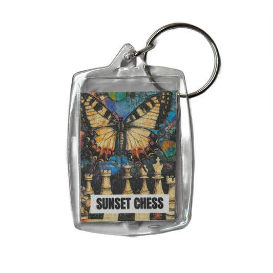 Butterfly - Chess  Photo Keychain
