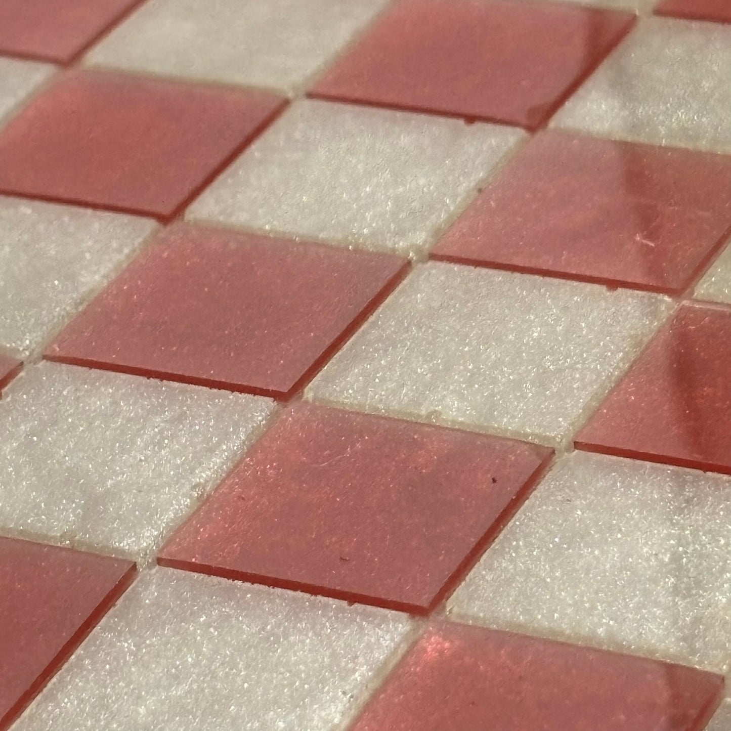 Cream White & Red - Resin Chess Board