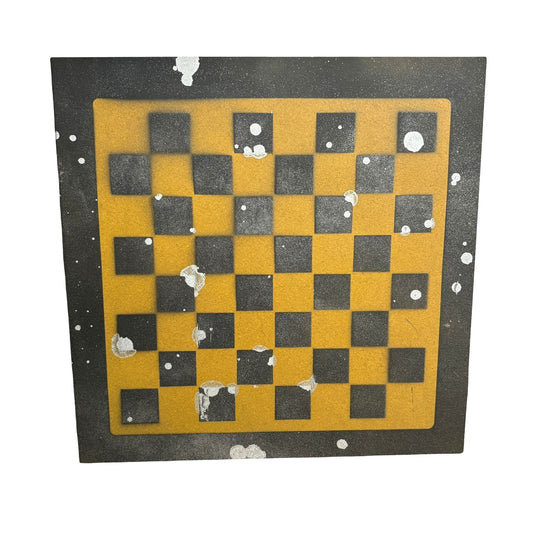 Chinese Chrome Yellow - Painted Chess Board