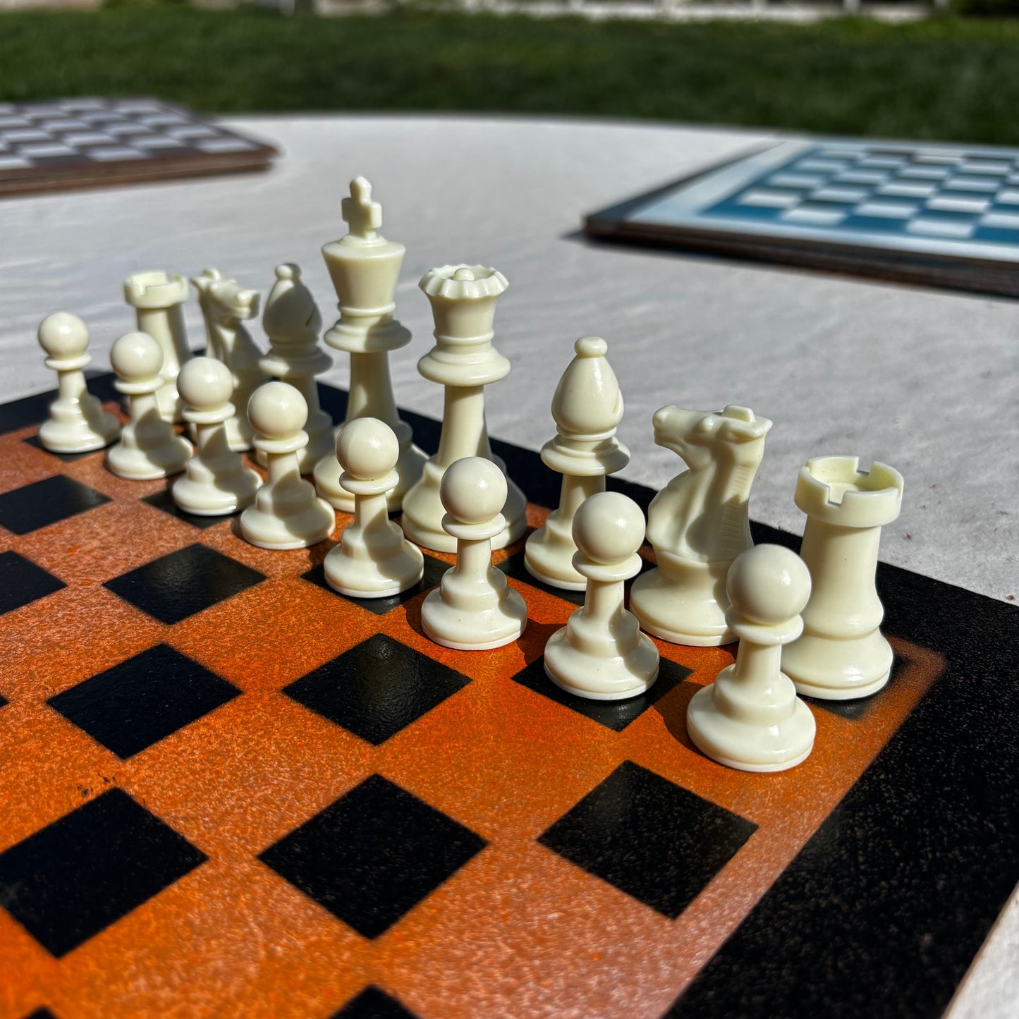 Safari Orange - Painted Chess Set