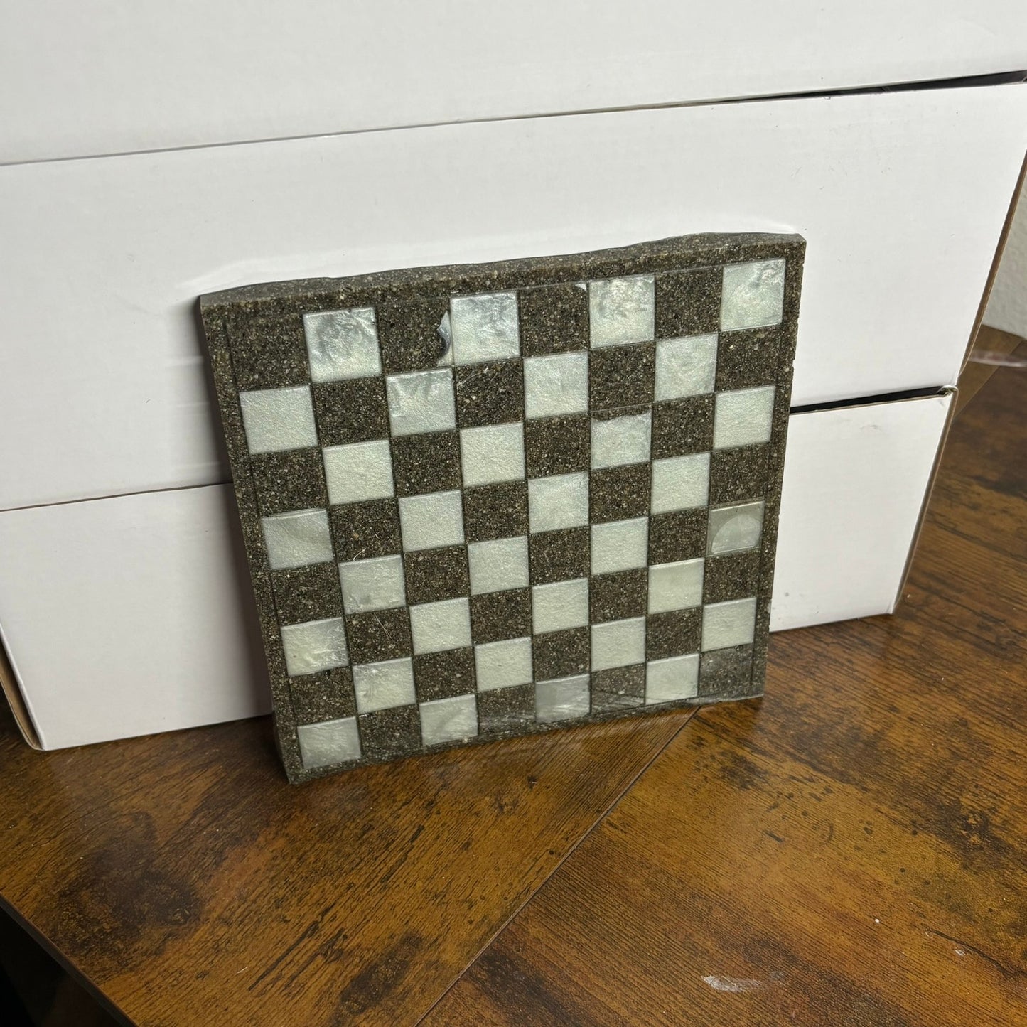 Black Rock & White - Resin Chess Board
