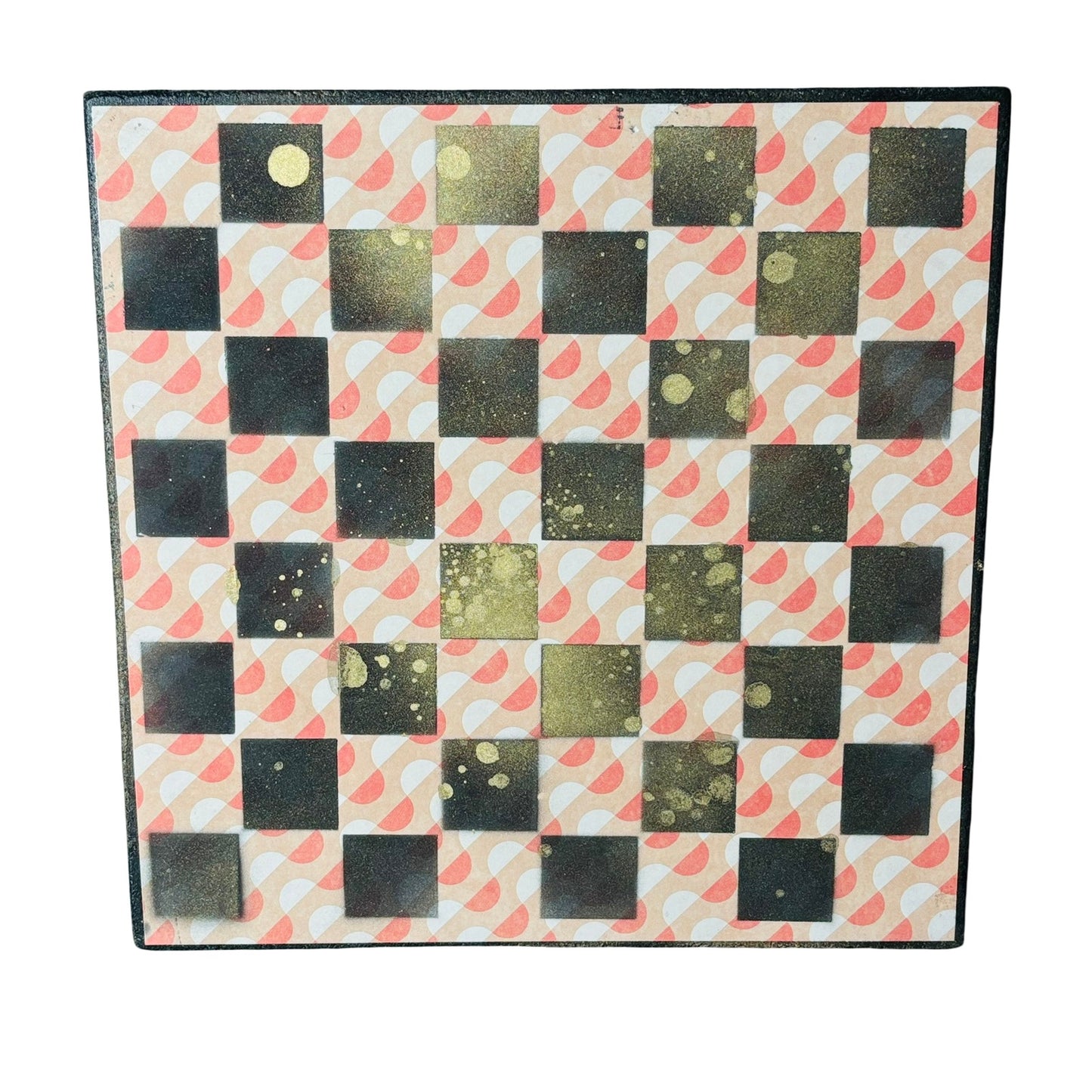 Peach Cream Pattern - Scrapbook Chess Board