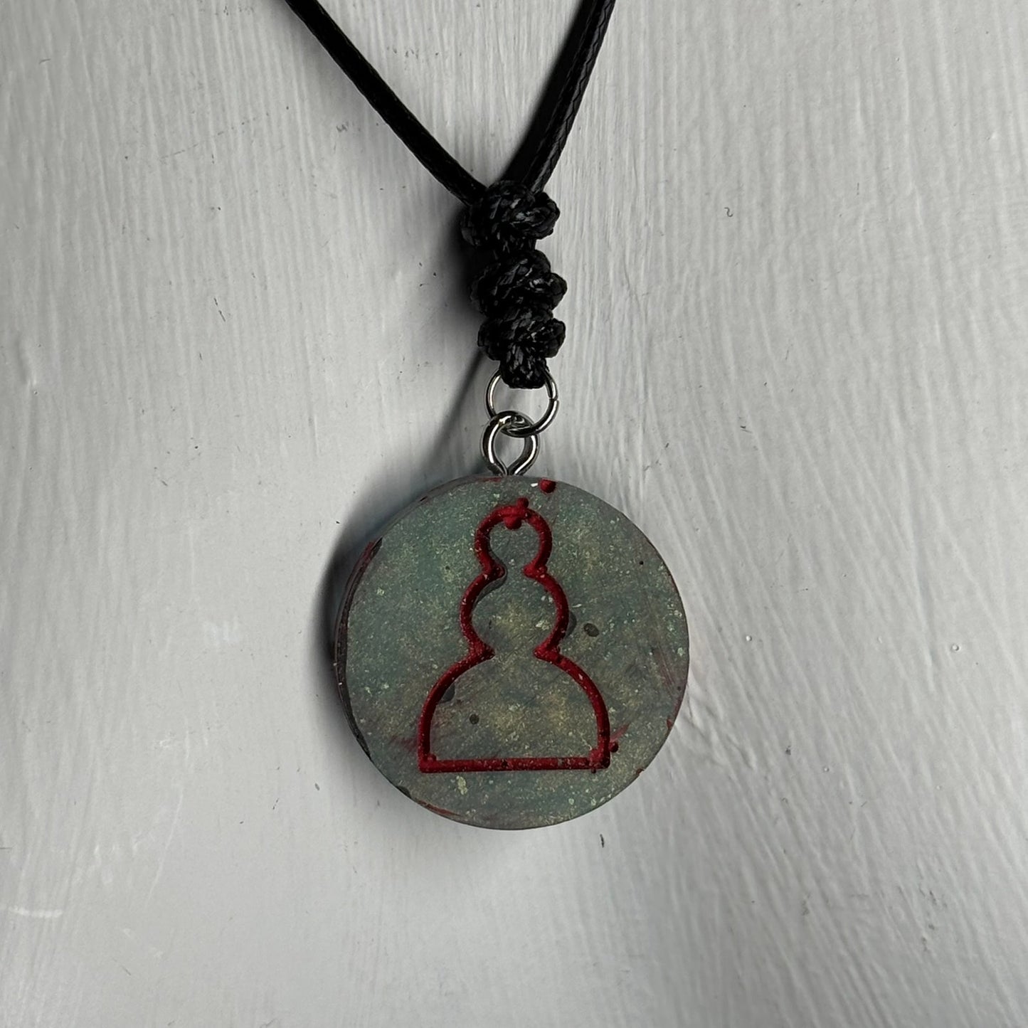 Green Pawn - Handmade Resin Chess Necklace
