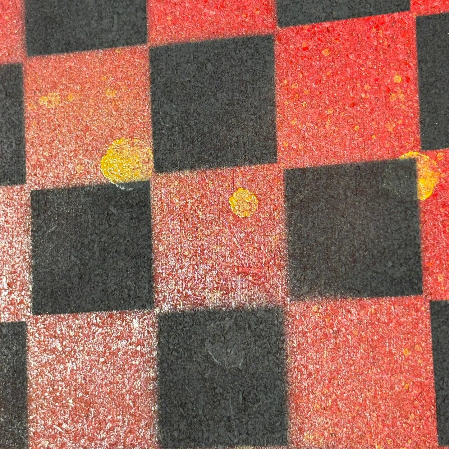 Black & Red - Painted Chess Board
