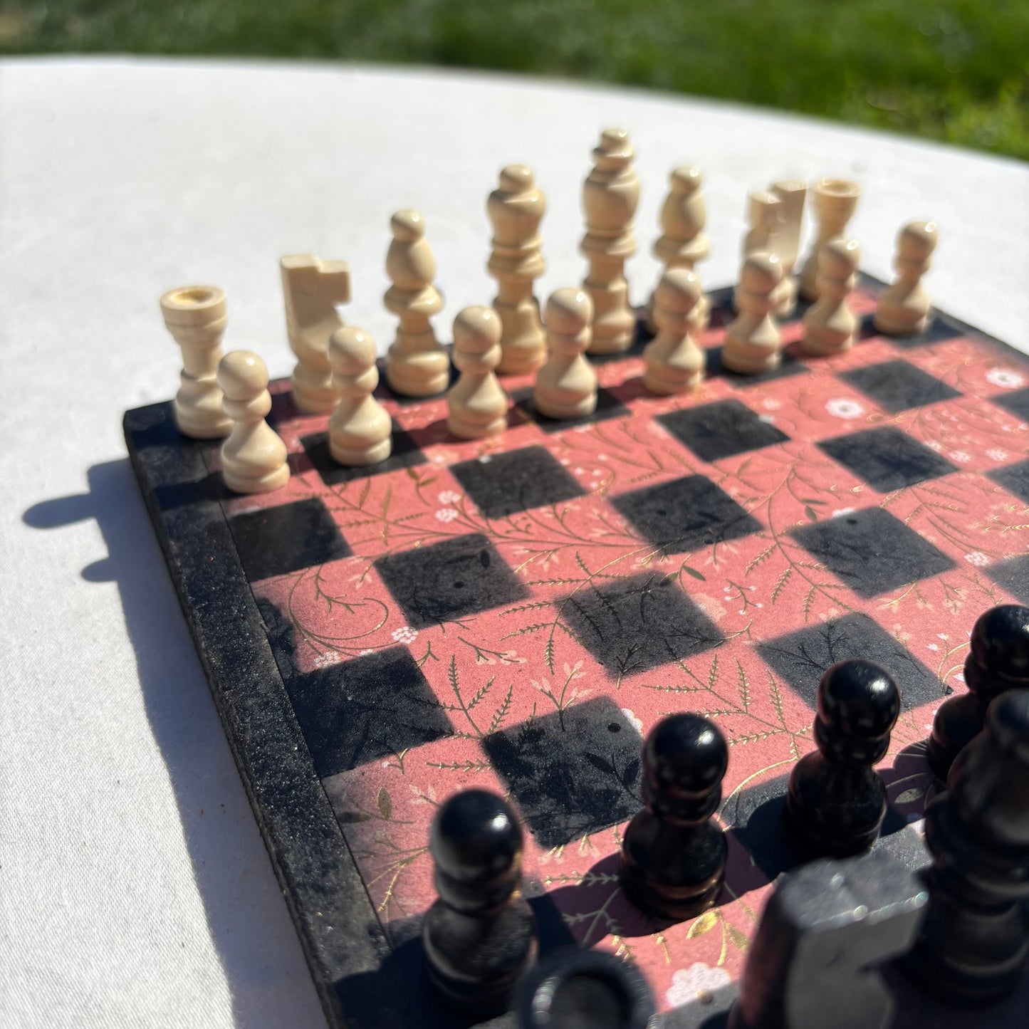 Golden Peach - Scrapbook Chess Set
