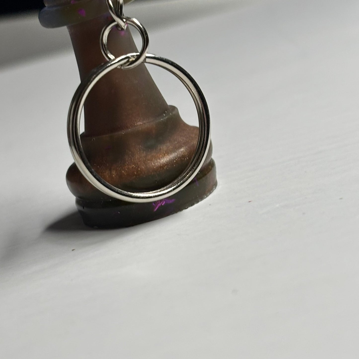 Brown Blue Hazed King - Handmade Resin Keychain