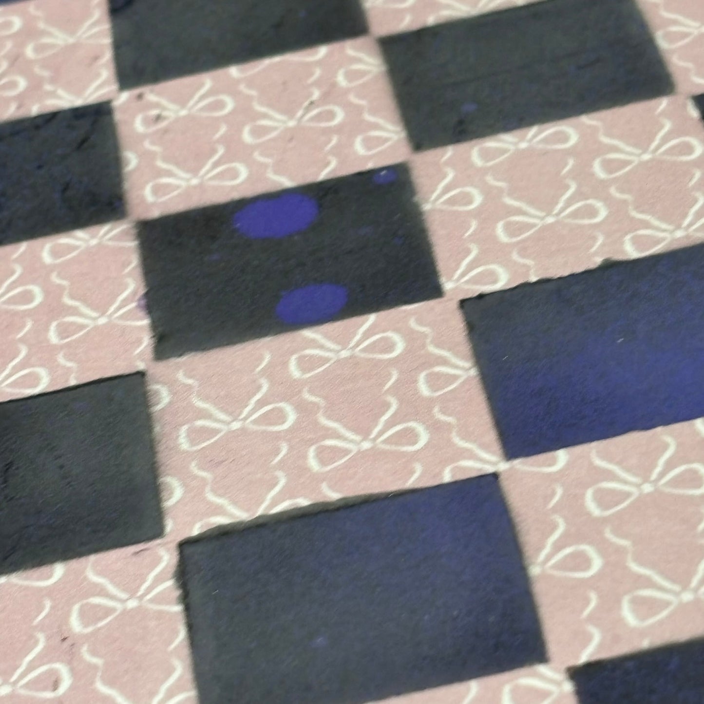 Pink Bows - Scrapbook Chess Board
