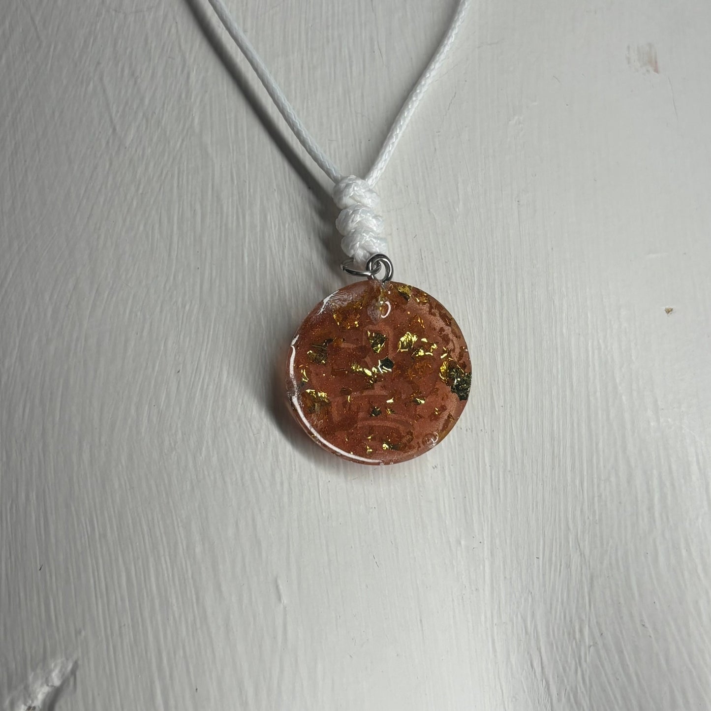 Amber King - Handmade Resin Chess Necklace