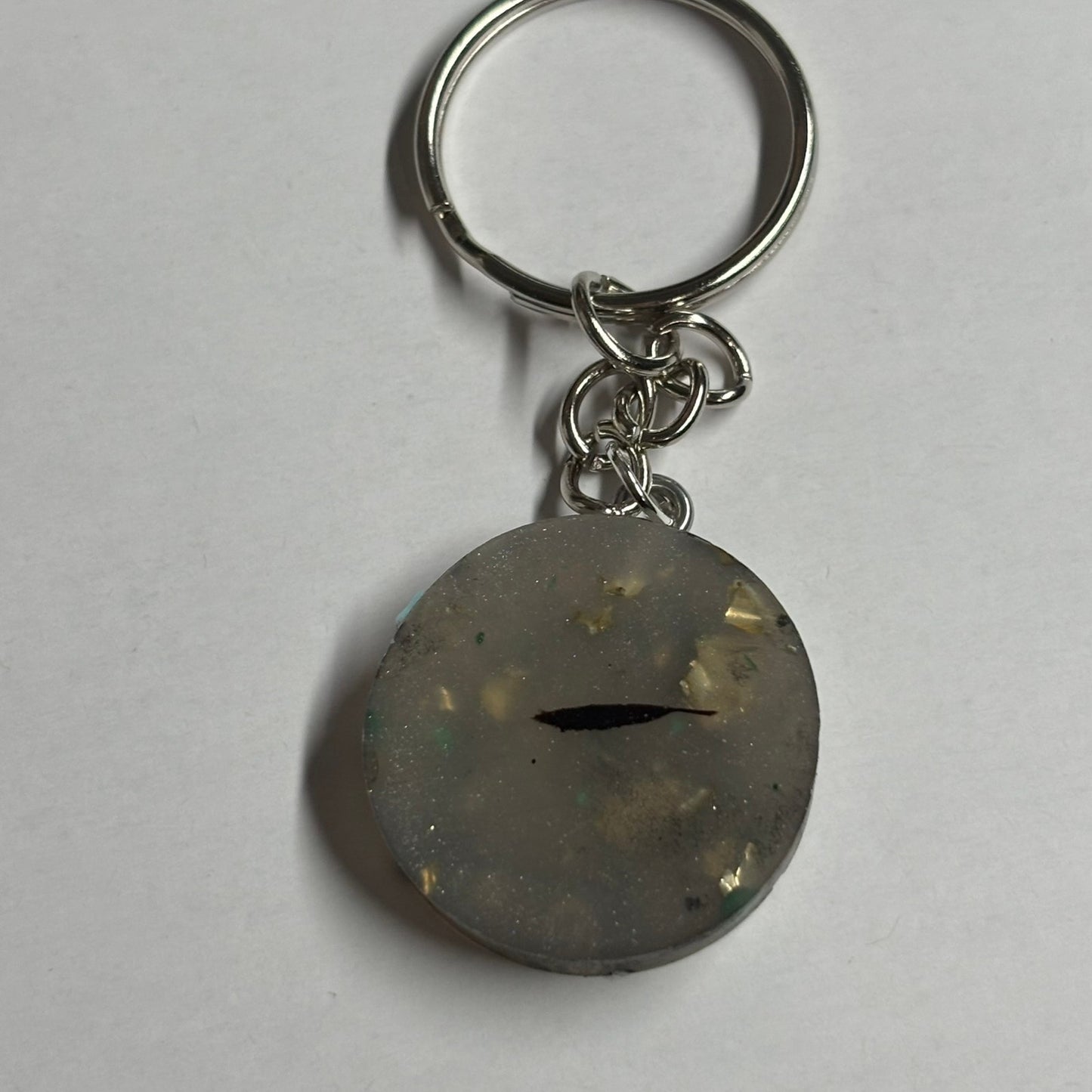 Crystal Gray Knight - Handmade Resin Keychain