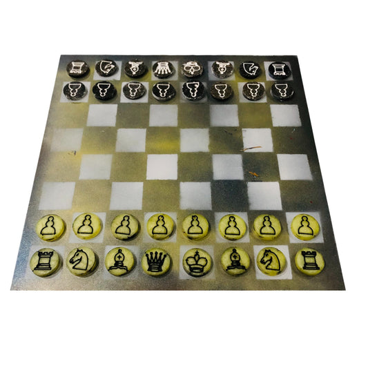 Metallic Green - Painted Chess Set
